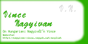 vince nagyivan business card